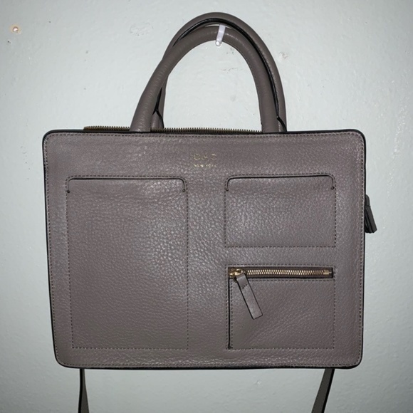 OAD New York Kit Tote Pebble Gray Satchel Handbag - Picture 2 of 6